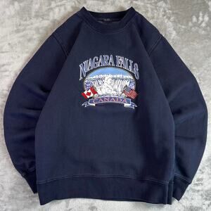 Niagara Falls Canada John Galt Crewneck Sweatshirt Men’s Small Navy Graphic